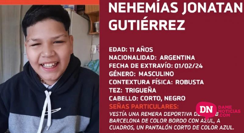 Buscan intensamente a un nene sanjuanino de 11 años que está desaparecido