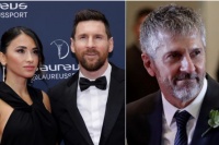 Antonela Roccuzzo acompañó a Messi tras su emotiva despedida a Jorge