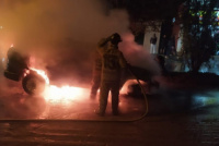 Por razones desconocidas, una camioneta se incendió en Capital