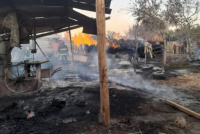 Pocito: Un incendio consumió 35 toneladas de madera en un aserradero