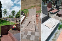 Profanaron las tumbas de Carlos Menem y de su hijo en el Cementerio Islámico de La Tablada