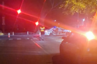 Siniestro vial: destruyeron un patrullero en un fuerte choque con otro auto