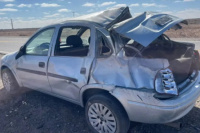 Vuelco espectacular en Ruta 20 deja a un hombre en un delicado estado de salud