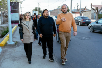 Rivadavia inauguró obras en el callejón Sánchez con una caminata 