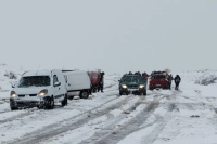 La nieve se hace presente en Calingasta y complica una ruta nacional