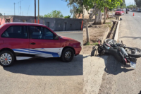 Producto de un accidente, dos motociclistas terminaron heridos y tuvieron que ser llevados al hospital