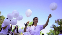 Globos al cielo por el recuerdo de Lucía Rubiño en Albardón