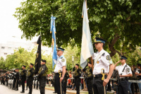 La Policía Federal Argentina conmemoró su 203° aniversario con un emotivo acto y desfile en la Plaza 25 de Mayo