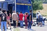 Capital: una moto y un colectivo chocaron en lateral de Circunvalación