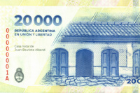 El Banco Central anunció que comenzó a circular el nuevo billete de 20.000 pesos en el país