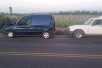 Un auto frenó de golpe por una carrera de bicicletas y provocó un choque en cadena en la Ruta 183