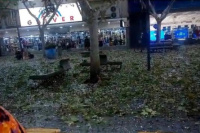 Una impresionante lluvia acompañada de granizo azotaron gran parte de San Juan