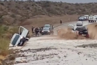 Quiso cruzar un baden de Ruta 40 y la creciente lo arrastró