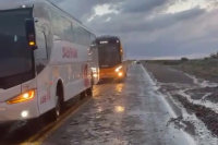 Advierten una brutal creciente en la Ruta 40 Norte a la altura del Villicum