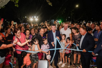 Orrego inauguró un nuevo y moderno sector de juegos en el Parque de Mayo