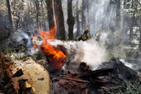 Estrategias y esfuerzos de los bomberos sanjuaninos en la extinción de incendios forestales en Río Negro