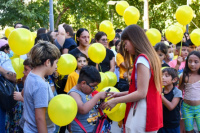 El Hospital Rawson fue testigo de una suelta de globos por el Día mundial de la lucha contra el cáncer infantil