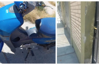 Un motociclista quedó gravemente herido porque se le cortaron los frenos y chocó contra una casa 