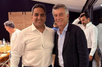 Junto con el legislador sanjuanino, Enzo Cornejo, Macri llevó a cabo la reunión con los Presidentes Provinciales del PRO