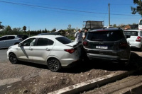 Choque múltiple en Rivadavia causó demoras y congestionamiento del tráfico